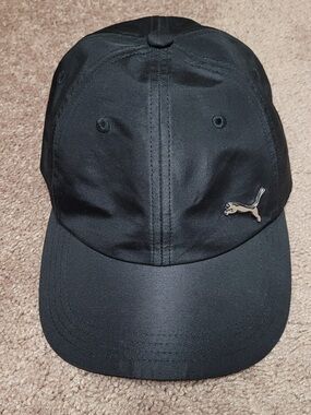 Puma Black Baseball Cap with Silver Logo